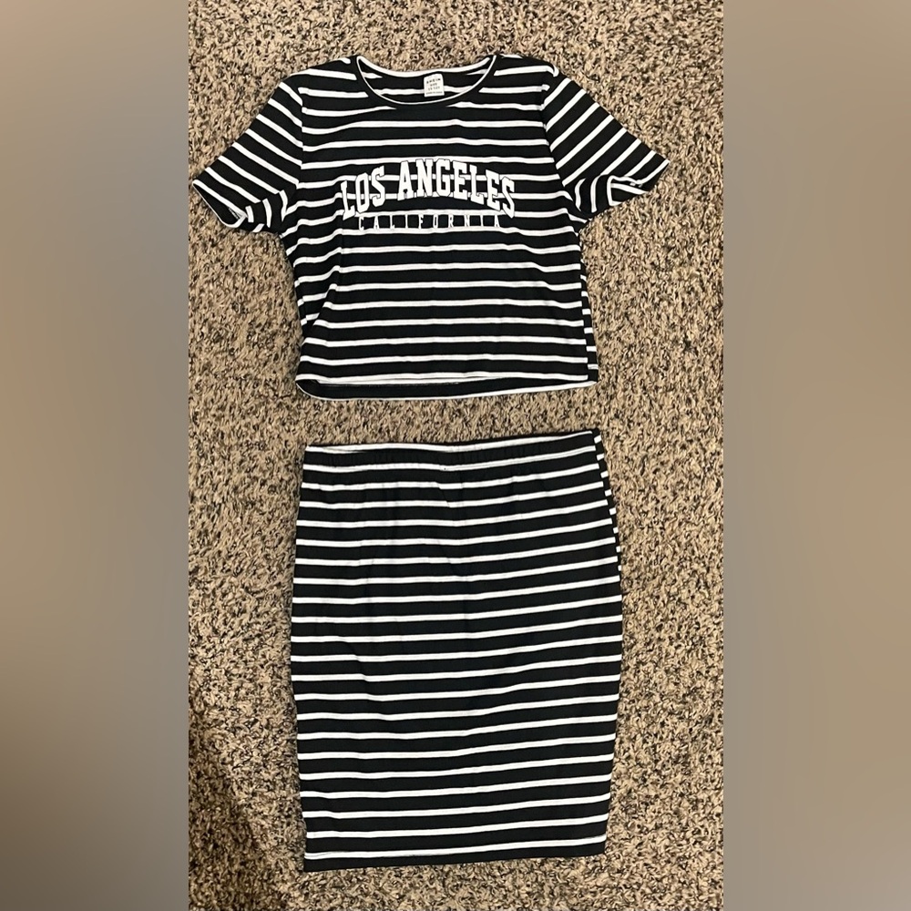 Girls skirt and top set